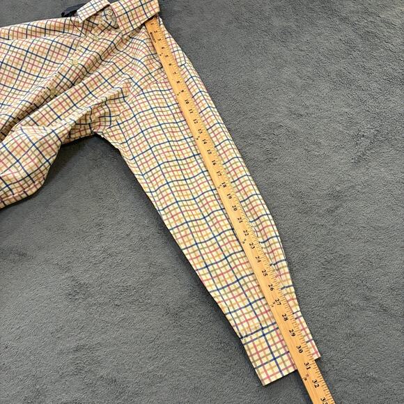 Scott Barber Plaid Check Button Down Long Sleeve Shirt Men's Size Small - Picture 7 of 9